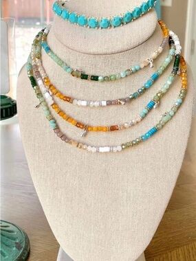 Park Lane Multicolor Beaded Necklace with Gold Accents